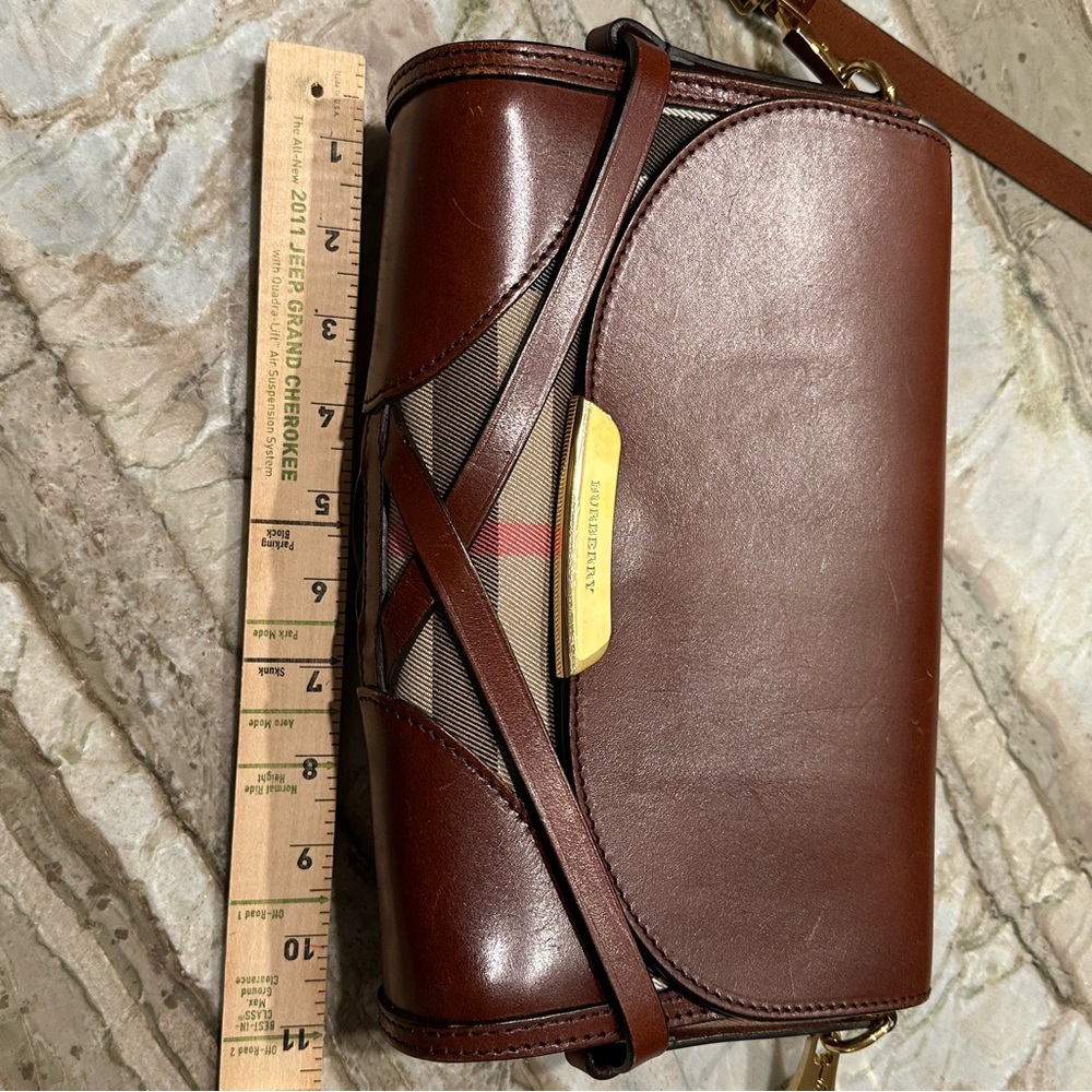 Burberry Brown Leather Crossbody Bag